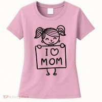 I Love Mom Daughter Gift Women's T-Shirt thumb 0