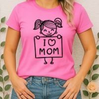 I Love Mom Daughter Gift Women's T-Shirt thumb 2