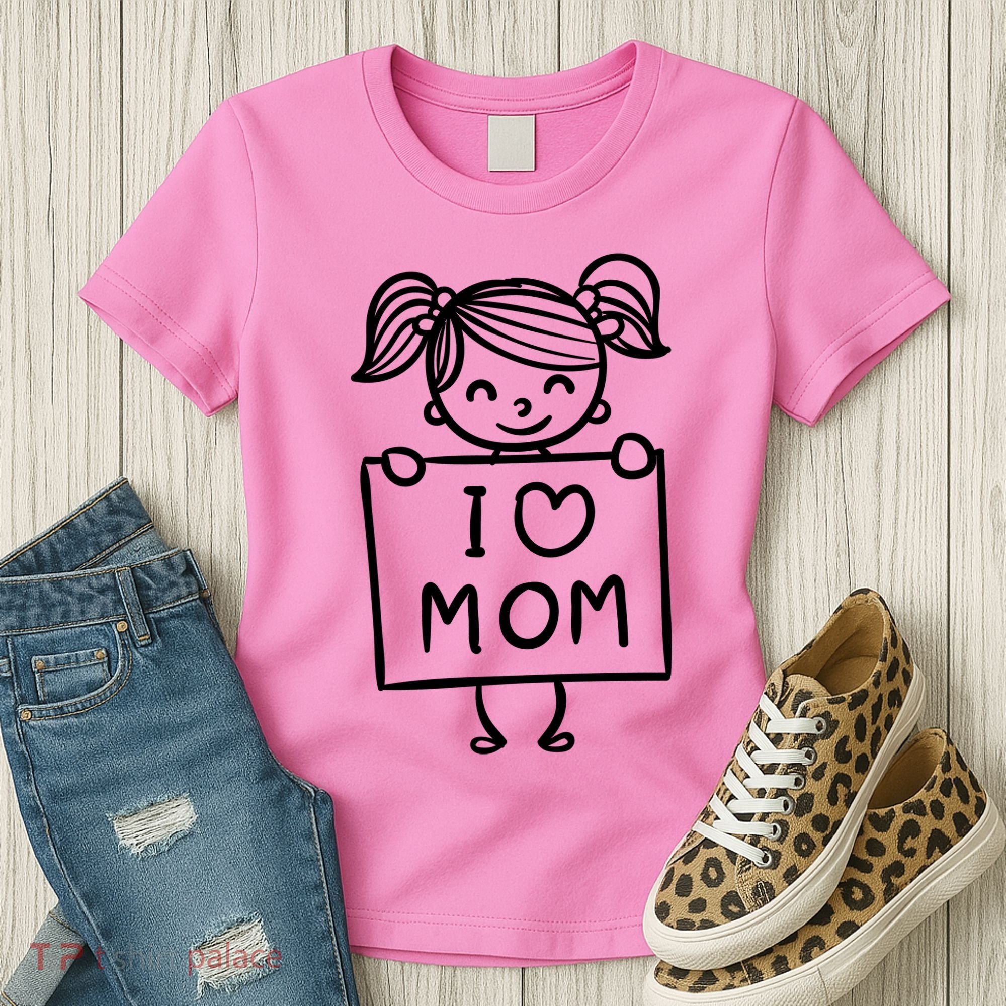 I Love Mom Daughter Gift Women's T-Shirt