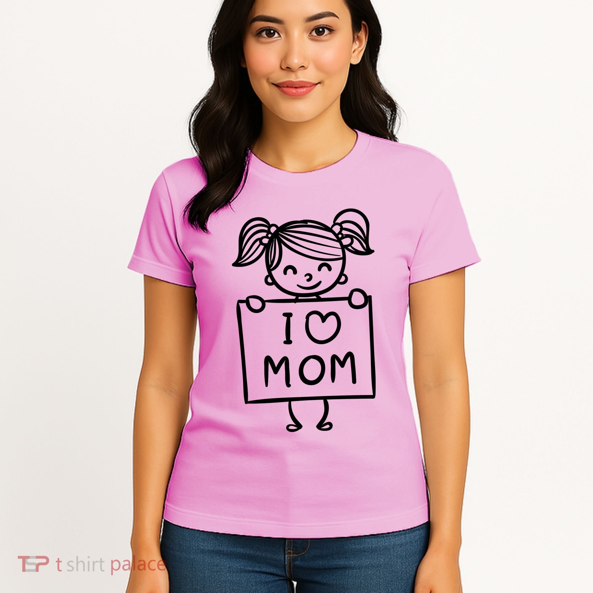 I Love Mom Daughter Gift Women's T-Shirt
