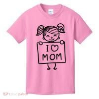 I Love Mom Daughter Gift Kids T-Shirt thumb 0