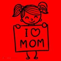 I Love Mom Daughter Gift Santa Hat thumb 1
