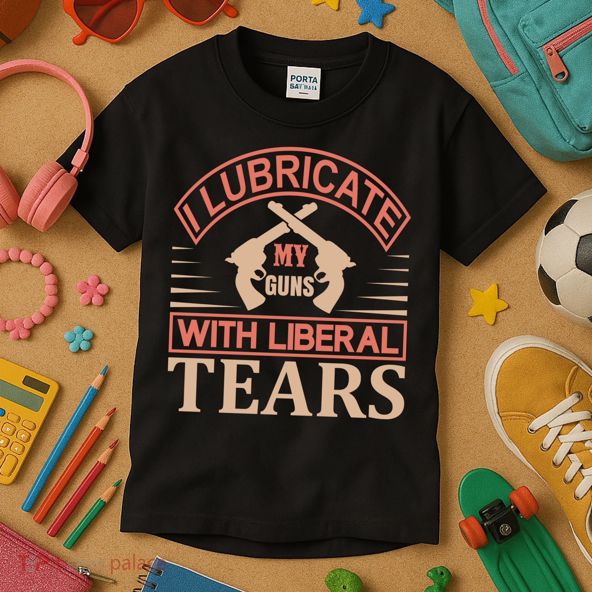 I Lubricate My Guns With Liberal Tears Kids T-Shirt