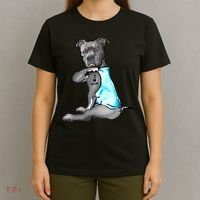 I Love Mom Tattoo Pitbull Dog Lover Women Gift Pitbull Mom TShirt T-Shirt thumb 4