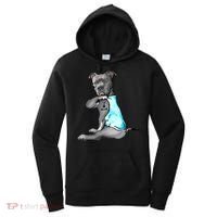 I Love Mom Tattoo Pitbull Dog Lover Women Gift Pitbull Mom TShirt Women's Hoodie thumb 0