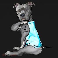 I Love Mom Tattoo Pitbull Dog Lover Women Gift Pitbull Mom TShirt Women's Tank Top thumb 5