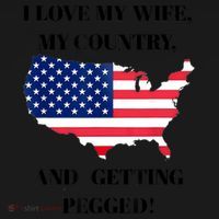 I LOVE MY WIFE MY COUNTRY AND GETTING PEGGED! Women's Hoodie thumb 2