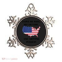 I LOVE MY WIFE MY COUNTRY AND GETTING PEGGED! Ornament thumb 0