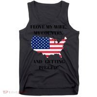 I LOVE MY WIFE MY COUNTRY AND GETTING PEGGED! Tank Top thumb 0