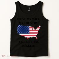 I LOVE MY WIFE MY COUNTRY AND GETTING PEGGED! Tank Top thumb 2