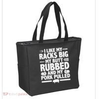 I Like My Butt Rubbed And My Pork Pulled Tote Bag thumb 2