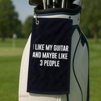 I Like My Guitar And Maybe Like 3 People Golf Towel thumb 2