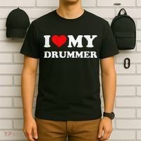 I Love My Drummer I Heart My Drummer Apparel T-Shirt thumb 6