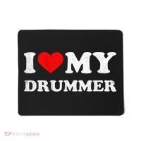I Love My Drummer I Heart My Drummer Apparel Mousepad thumb 0