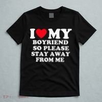 I Love My Boyfriend So Please Stay Away From Me Valentines T-Shirt thumb 5