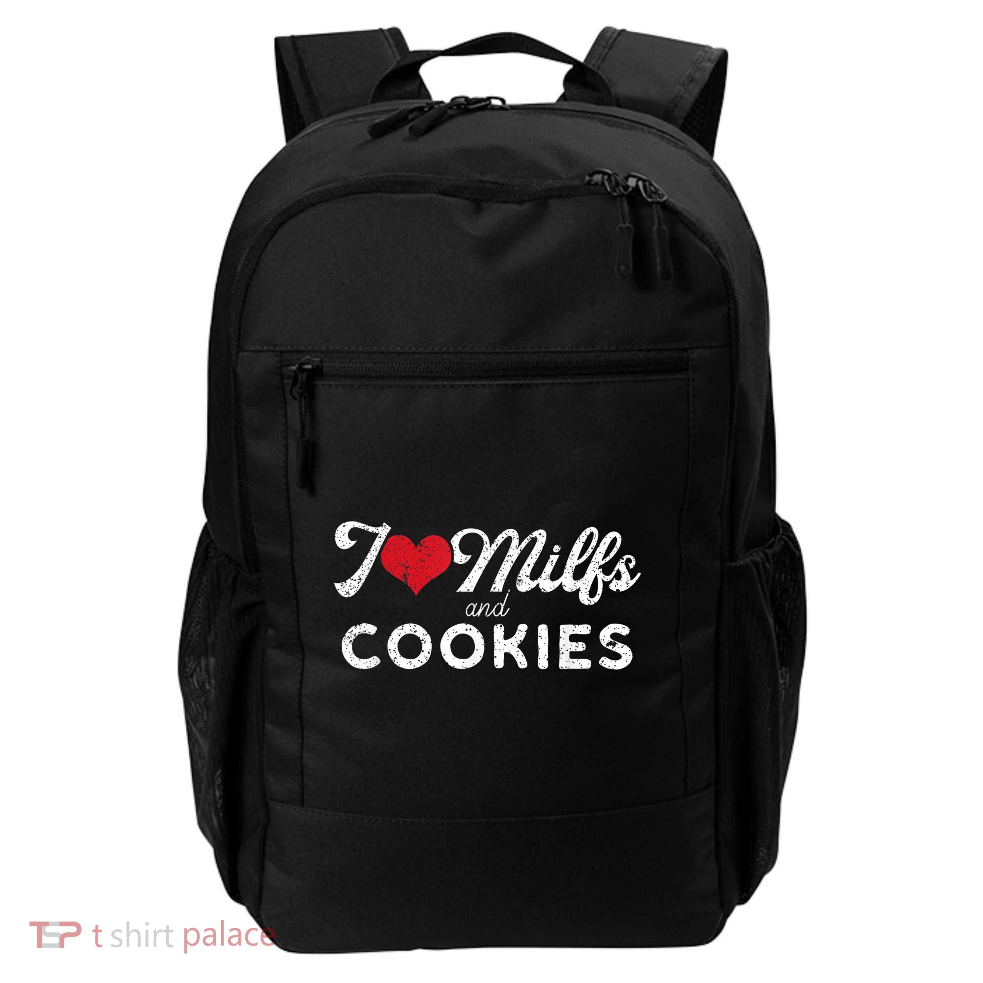 I Love Milfs And Cookies Gift Funny Cougar Lover Joke Gift Backpack