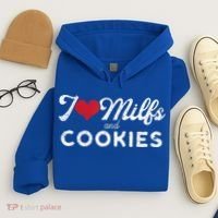 I Love Milfs And Cookies Gift Funny Cougar Lover Joke Gift Hoodie thumb 4