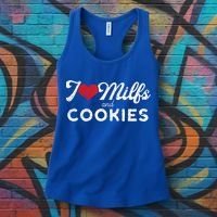 I Love Milfs And Cookies Gift Funny Cougar Lover Joke Gift Women's Tank Top thumb 3