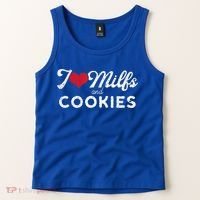 I Love Milfs And Cookies Gift Funny Cougar Lover Joke Gift Tank Top thumb 2