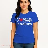 I Love Milfs And Cookies Gift Funny Cougar Lover Joke Gift Women's T-Shirt thumb 4