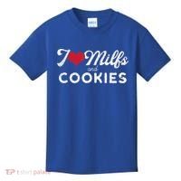 I Love Milfs And Cookies Gift Funny Cougar Lover Joke Gift Kids T-Shirt thumb 0