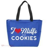 I Love Milfs And Cookies Gift Funny Cougar Lover Joke Gift Tote Bag thumb 0
