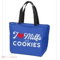 I Love Milfs And Cookies Gift Funny Cougar Lover Joke Gift Tote Bag thumb 3