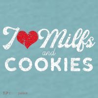 I Love Milfs And Cookies Gift Funny Cougar Lover Joke Gift Sueded Cloud Jersey T-Shirt thumb 2
