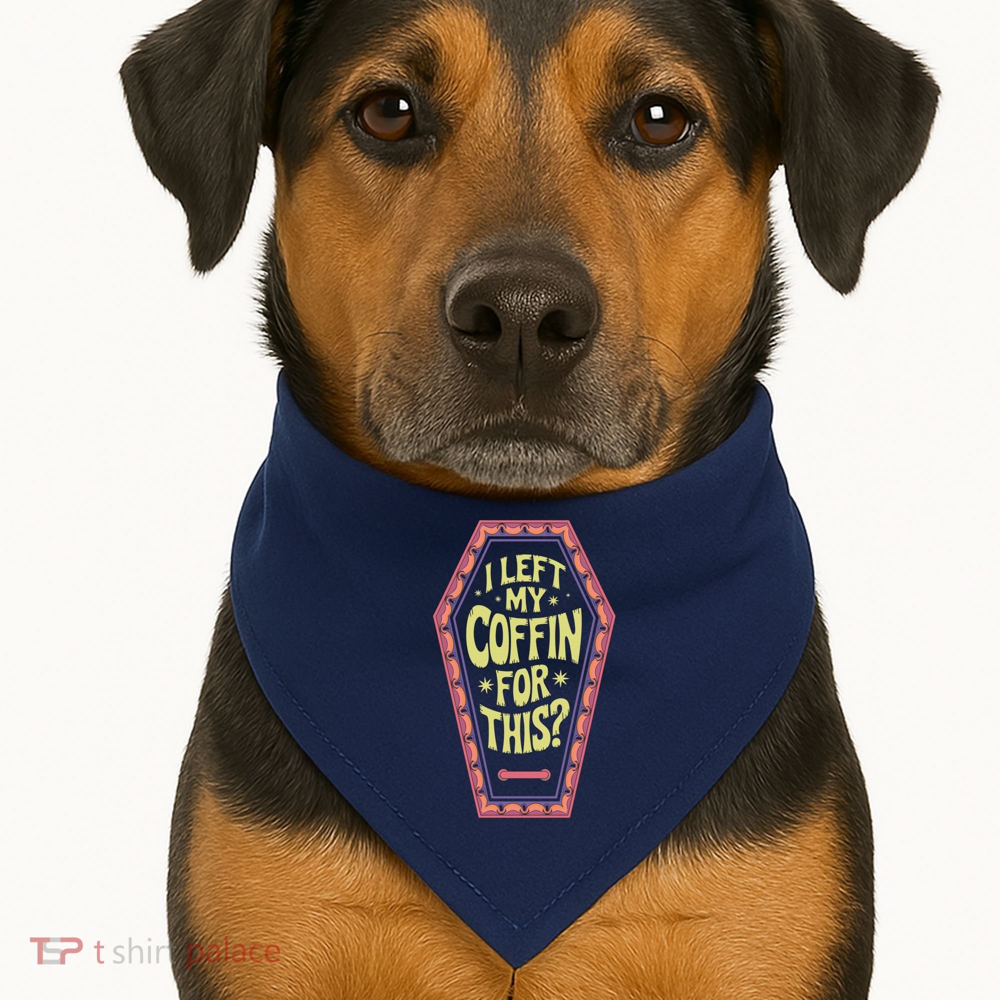 I Left My Coffin For This Funny Halloween Coffin USA-Made Doggie Bandana