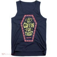 I Left My Coffin For This Funny Halloween Coffin Tank Top thumb 0