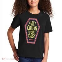 I Left My Coffin For This Funny Halloween Coffin Kids T-Shirt thumb 2