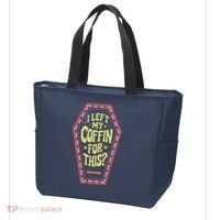 I Left My Coffin For This Funny Halloween Coffin Tote Bag thumb 3