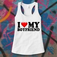 I Love My Boyfriend Women's Tank Top thumb 3