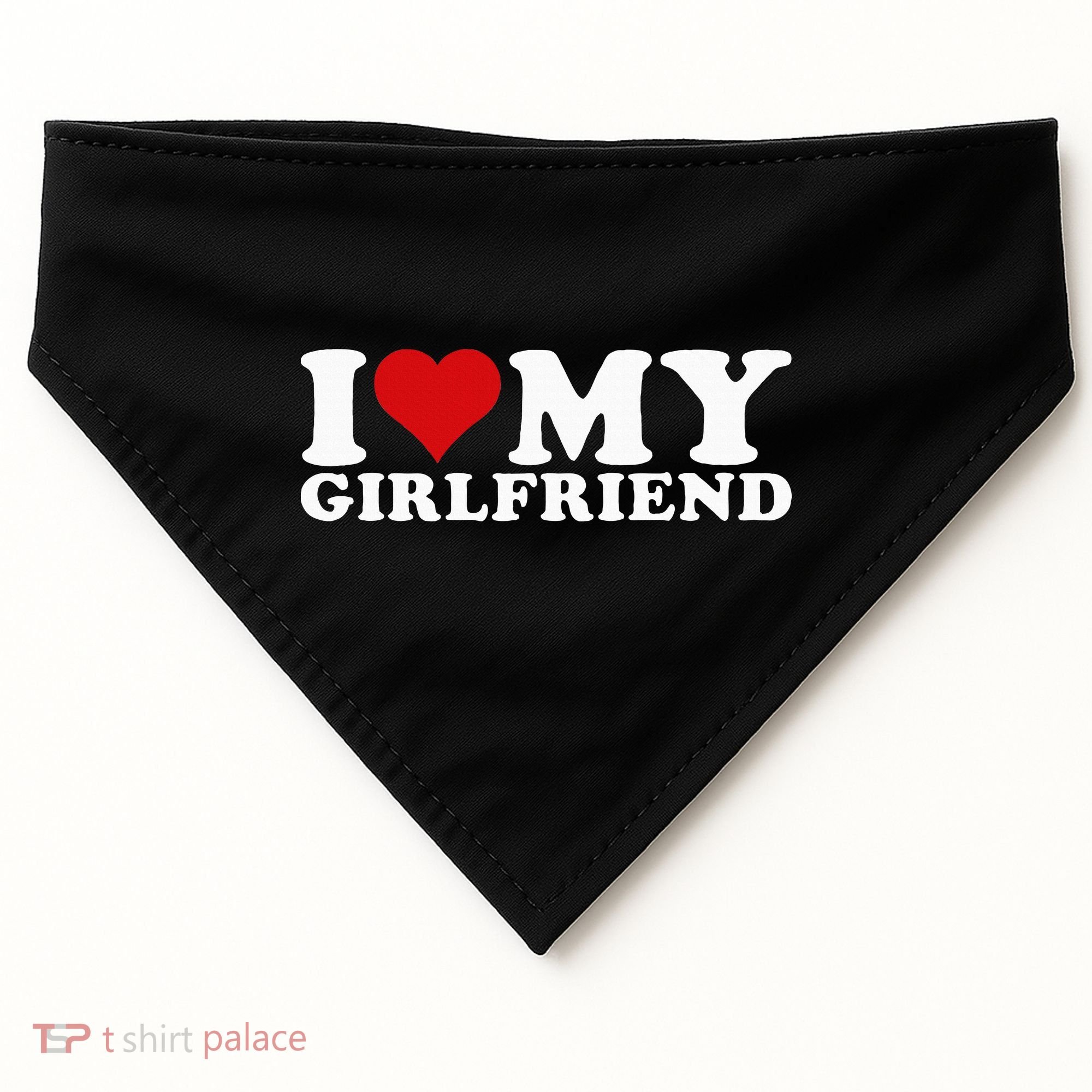 I Love My Girlfriend Gf I Heart My Girlfriend GF USA-Made Doggie Bandana