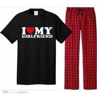 I Love My Girlfriend Gf I Heart My Girlfriend GF Pajama Set thumb 0