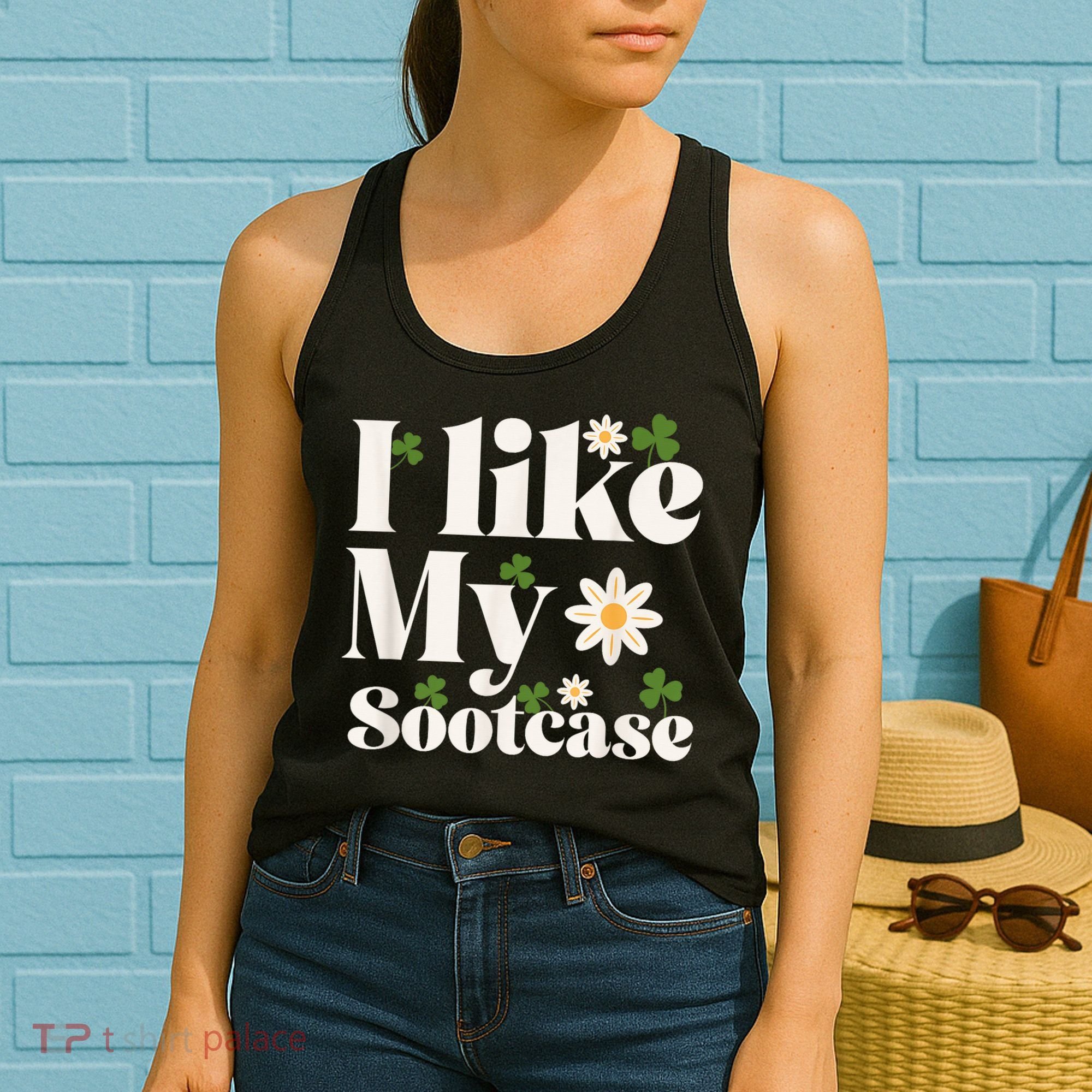 I Like My Suitcase Funny Sootcase Viral Meme Women's Tank Top