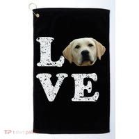 I Love My Yellow Lab Funny Gift Labrador Retriever Dog Gift Golf Towel thumb 0