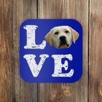 I Love My Yellow Lab Funny Gift Labrador Retriever Dog Gift Coaster thumb 0