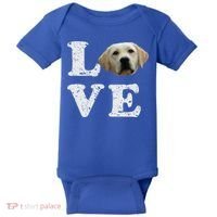 I Love My Yellow Lab Funny Gift Labrador Retriever Dog Gift Baby Bodysuit thumb 0