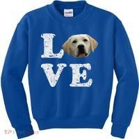I Love My Yellow Lab Funny Gift Labrador Retriever Dog Gift Kids Sweatshirt thumb 0