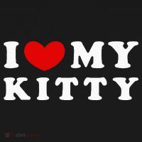I Love My Kitty USA-Made Doggie Bandana thumb 2
