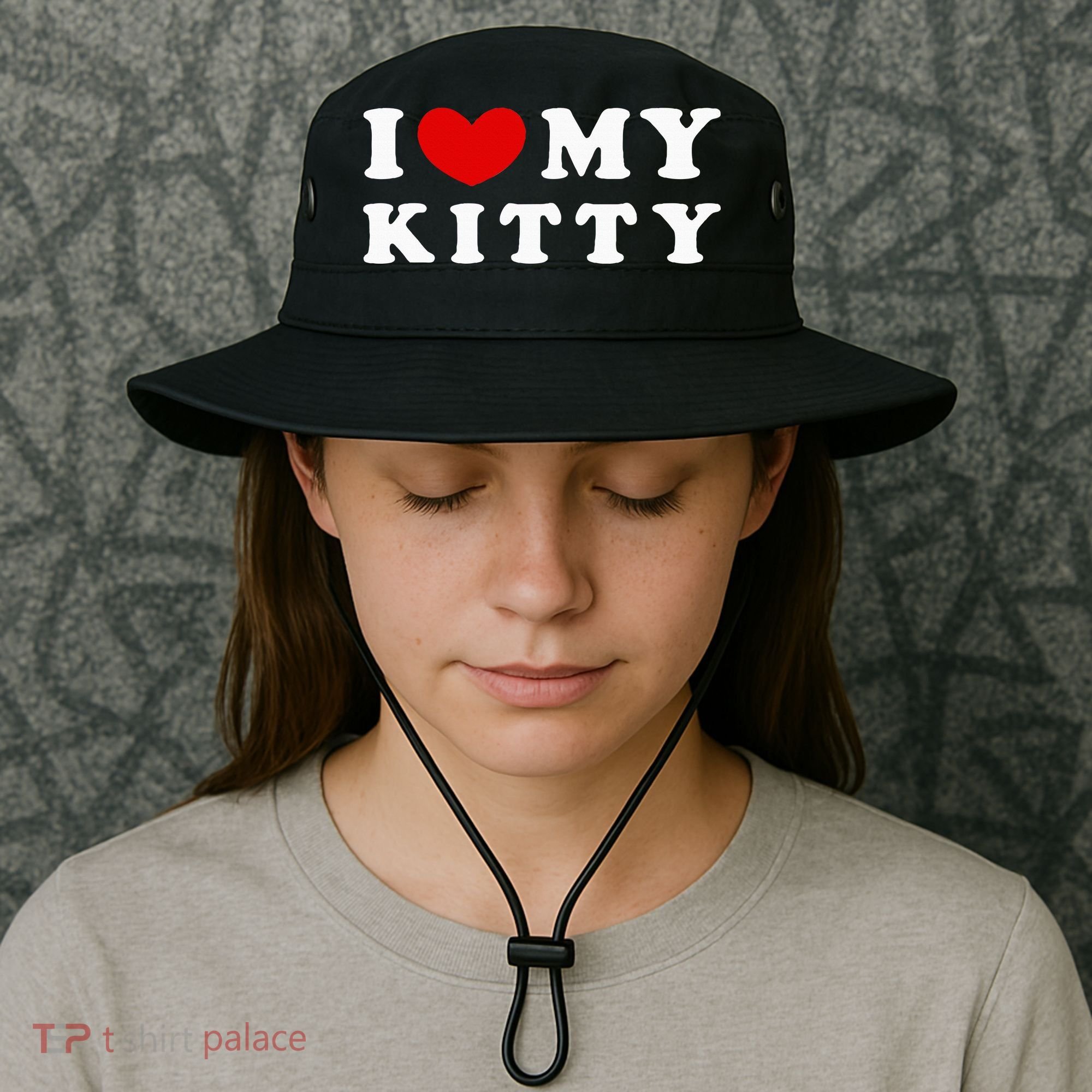 I Love My Kitty Bucket Hat