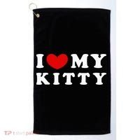 I Love My Kitty Golf Towel thumb 0