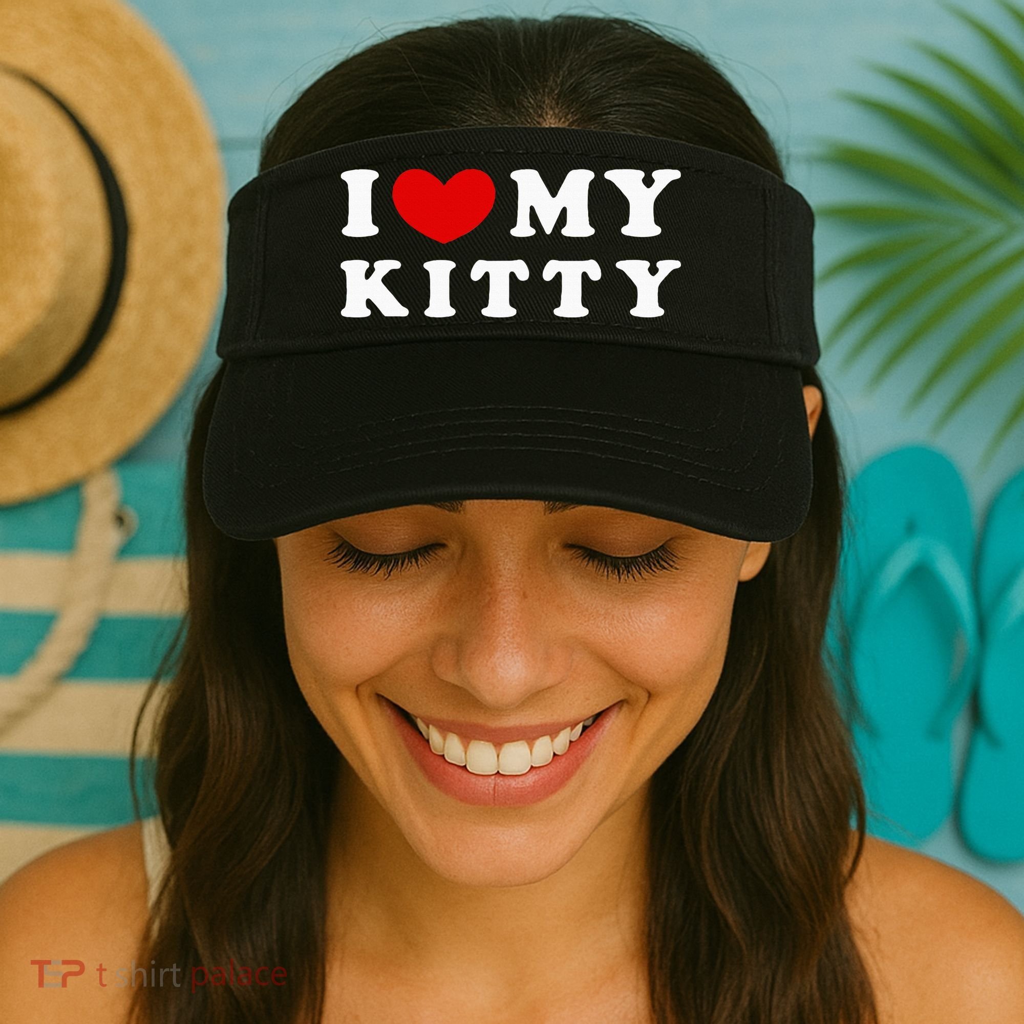 I Love My Kitty Visor