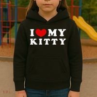 I Love My Kitty Kids Hoodie thumb 3