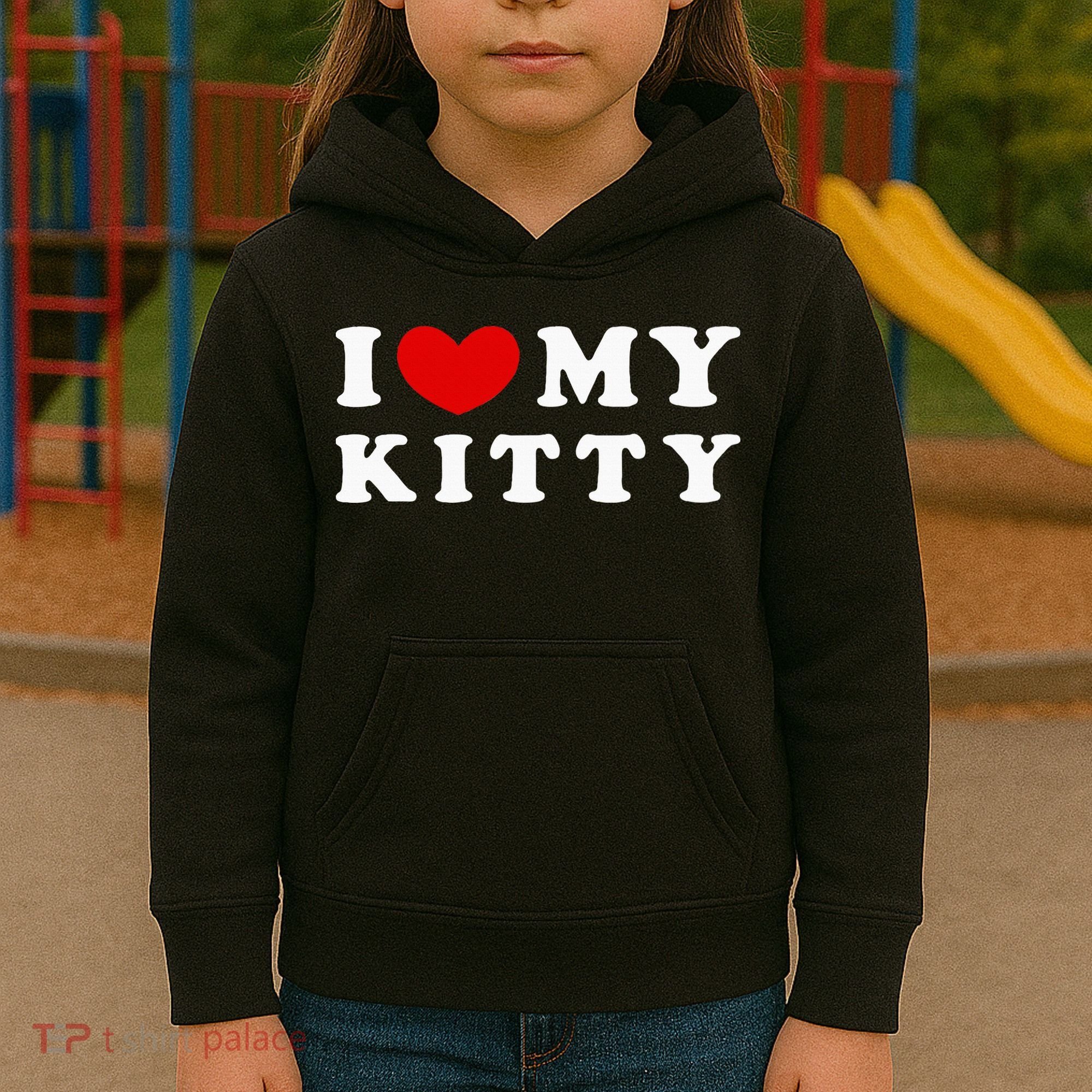 I Love My Kitty Kids Hoodie
