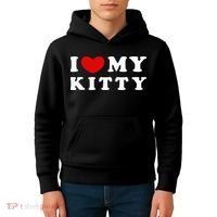 I Love My Kitty Kids Hoodie thumb 4