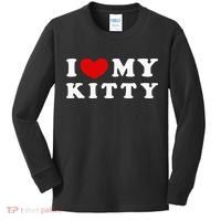 I Love My Kitty Kids Long Sleeve Shirt thumb 0
