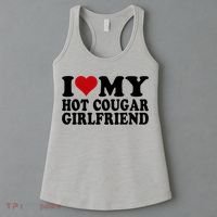 I Love My Hot Cougar Girlfriend I Heart My Cougar Girlfriend Women's Tank Top thumb 3