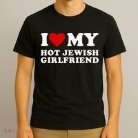 I Love My Hot Jewish Girlfriend I Heart My Hot GF  T-Shirt thumb 3